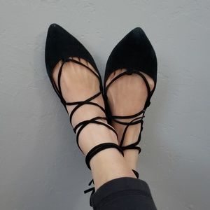 Steve Madden Black Lace Up Sandals